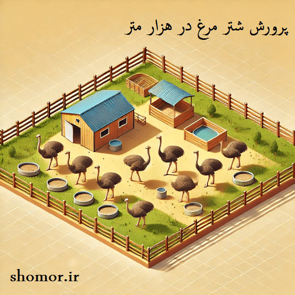 پرورش شتر مرغ در هزار متر