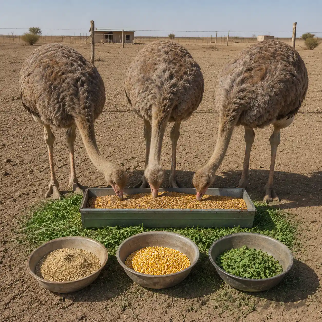 غذای شتر مرغ چیست